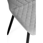 Стул на металлокаркасе Софи металл/велюр, черный/серый 46x54x88 см 10509988