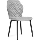 Стул на металлокаркасе Софи металл/велюр, черный/серый 46x54x88 см 10509988