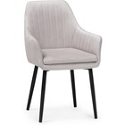 Стул на металлокаркасе Райнер MR -28 металл/велюр, черный/серый 57x57x86 см 10509996