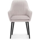 Стул на металлокаркасе Райнер MR -28 металл/велюр, черный/серый 57x57x86 см 10509996