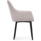 Стул на металлокаркасе Райнер MR -28 металл/велюр, черный/серый 57x57x86 см 10509996