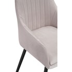 Стул на металлокаркасе Райнер MR -28 металл/велюр, черный/серый 57x57x86 см 10509996