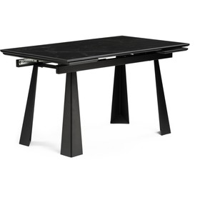 Обеденный стол Бэйнбрук черный мрамор/черный металл, черный 80x140x76 см