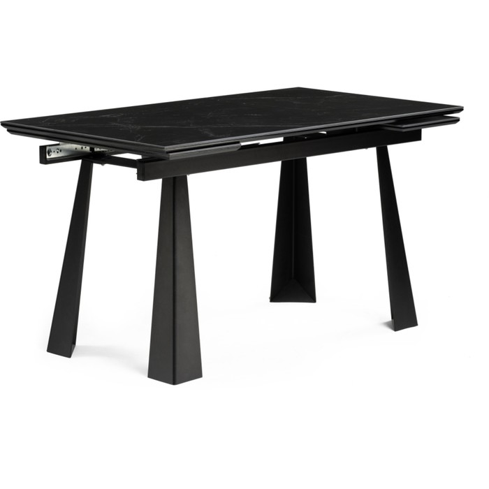 Обеденный стол Бэйнбрук черный мрамор/черный металл, черный 80x140x76 см - Фото 1