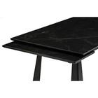 Обеденный стол Бэйнбрук черный мрамор/черный металл, черный 80x140x76 см - Фото 5