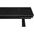Обеденный стол Бэйнбрук черный мрамор/черный металл, черный 80x140x76 см - Фото 7