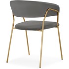 Стул на металлокаркасе Kamelia 1 металл/велюр, золотой/темно-серый 60x52x79 см - Фото 4