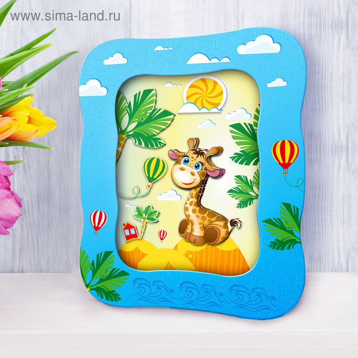 3D картина - объемная аппликация "Счастливый жираф" - Фото 1