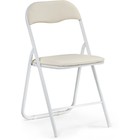 Стул для кухни Fold 1, на металлокаркасе, складной, цвет белый/бежевый - Фото 1