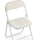 Стул для кухни Fold 1, на металлокаркасе, складной, цвет белый/бежевый - Фото 6