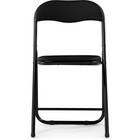 Стул на металлокаркасе Fold 1 складной, металл/экокожа, черный/черный 43x40x77 см  (артикул 10510065)  большой выбор товаров оптом и в розницу по низким ценам с доставкой