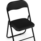 Стул на металлокаркасе Fold 1 складной, металл/экокожа, черный/черный 43x40x77 см  (артикул 10510065)  большой выбор товаров оптом и в розницу по низким ценам с доставкой