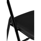 Стул на металлокаркасе Fold 1 складной, металл/экокожа, черный/черный 43x40x77 см  (артикул 10510065)  большой выбор товаров оптом и в розницу по низким ценам с доставкой