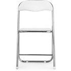 Стул на металлокаркасе Fold 1 складной, металл/экокожа, хром/белый 43x40x77 см - Фото 2