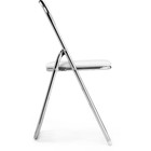 Стул на металлокаркасе Fold 1 складной, металл/экокожа, хром/белый 43x40x77 см - Фото 3