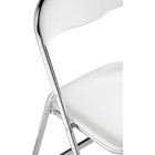 Стул на металлокаркасе Fold 1 складной, металл/экокожа, хром/белый 43x40x77 см - Фото 7