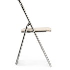 Стул на металлокаркасе Fold 1 складной, металл/экокожа, хром/бежевый 43x40x77 см - Фото 4