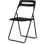 Пластиковый стул Fold складной, металл/пластик, черный 43x46x81 см - Фото 9