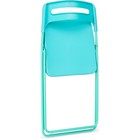 Пластиковый стул Fold складной, металл/пластик, голубой/голубой 43x46x81 см - Фото 5