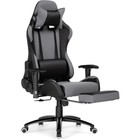 Кресло игровое Tesor металл/ткань/экокожа, черный/черный /серый 54x60x125 см 10510079