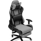 Кресло игровое Tesor металл/ткань/экокожа, черный/черный /серый 54x60x125 см 10510079