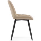 Стул на металлокаркасе Баодин Б/К металл/велюр, черный/бежевый 50x55x83 см 10510084