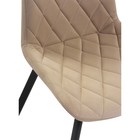 Стул на металлокаркасе Баодин Б/К металл/велюр, черный/бежевый 50x55x83 см 10510084