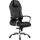 Кресло для руководителя Damian металл/экокожа, хром/черный 65x67x125 см - фото 110625871