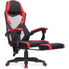 Кресло игровое Brun пластик/ткань/сетка, черный/черный/красный 61x55x110 см - фото 110625891