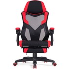 Кресло игровое Brun пластик/ткань/сетка, черный/черный/красный 61x55x110 см - Фото 3