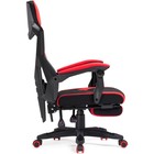 Кресло игровое Brun пластик/ткань/сетка, черный/черный/красный 61x55x110 см - Фото 5