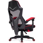 Кресло игровое Brun пластик/ткань/сетка, черный/черный/красный 61x55x110 см - Фото 6