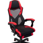 Кресло игровое Brun пластик/ткань/сетка, черный/черный/красный 61x55x110 см - Фото 8