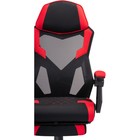 Кресло игровое Brun пластик/ткань/сетка, черный/черный/красный 61x55x110 см - Фото 9