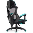 Кресло игровое Brun пластик/ткань/сетка, черный/черный/голубой 61x55x110 см - Фото 6