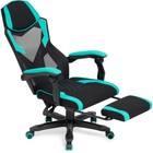 Кресло игровое Brun пластик/ткань/сетка, черный/черный/голубой 61x55x110 см - Фото 7