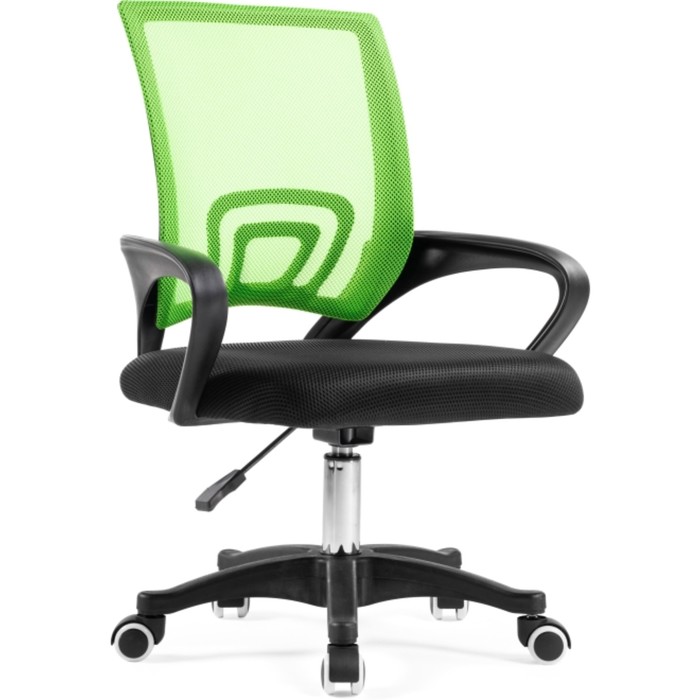 Компьютерное кресло Turin пластик/ткань, черный/зеленая сетка 60x55x82 см - Фото 1