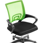 Компьютерное кресло Turin пластик/ткань, черный/зеленая сетка 60x55x82 см - Фото 6