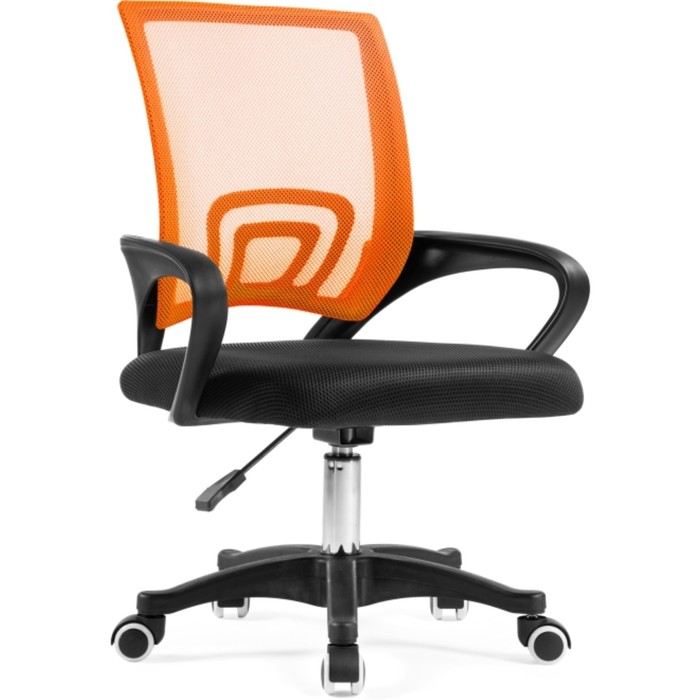 Компьютерное кресло Turin черный/orange пластик/ткань, черный/черный 60x55x82 см - Фото 1