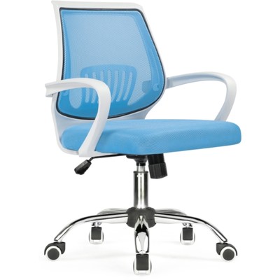 Кресло детское Ergoplus металл/ткань, хром/голубой 61x55x84 см