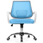 Кресло детское Ergoplus металл/ткань, хром/голубой 61x55x84 см - фото 121575470