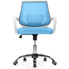 Кресло детское Ergoplus металл/ткань, хром/голубой 61x55x84 см - фото 121575471