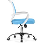 Кресло детское Ergoplus металл/ткань, хром/голубой 61x55x84 см - фото 121575472