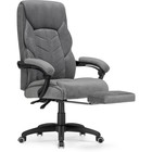 Кресло для руководителя Traun пластик/велюр, черный/серый 70x65x110 см - фото 110626021