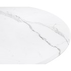 Стол деревянный Абилин мрамор белый/матовый металл, белый 90x90x76 см - Фото 4