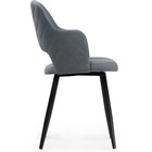 Стул на металлокаркасе Гутрид металл/велюр, черный/серый 51x56x82 см 10510146