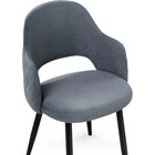 Стул на металлокаркасе Гутрид металл/велюр, черный/серый 51x56x82 см 10510146