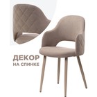 Стул на металлокаркасе Гутрид металл/велюр, бежевый/бежевый 51x56x82 см 10510149