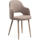 Стул на металлокаркасе Гутрид металл/велюр, бежевый/бежевый 51x56x82 см 10510149