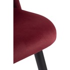 Стул на металлокаркасе Gabi 1 металл/велюр, черный/красный 50x54x78 см - Фото 5